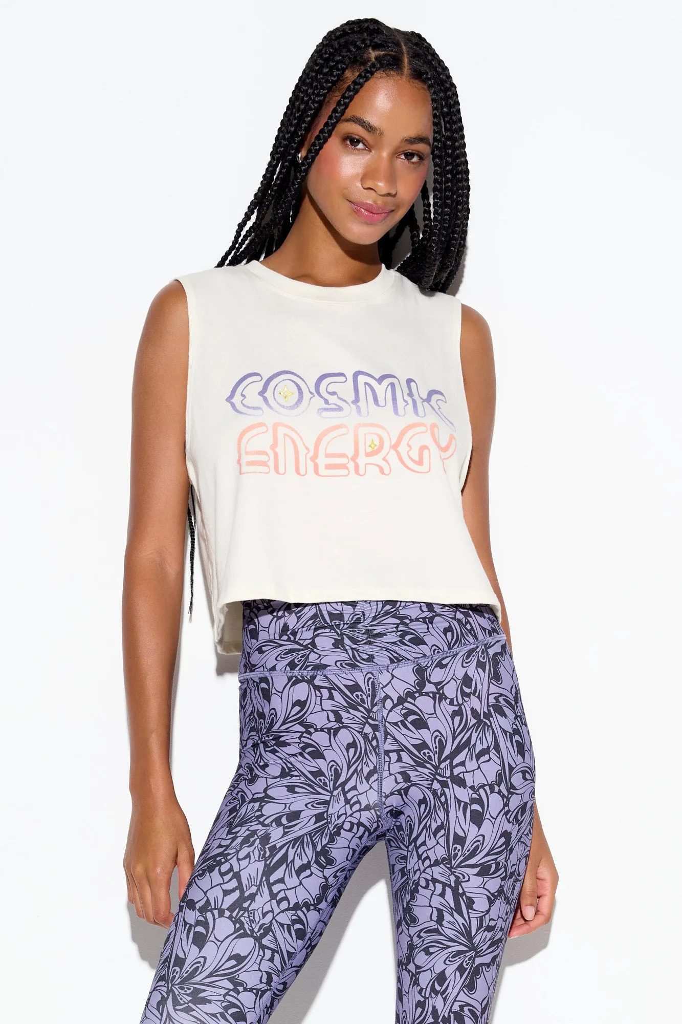 Cosmic Energy Spirit Crop Tank sold by Spiritual Gangster product image thumbnail 3