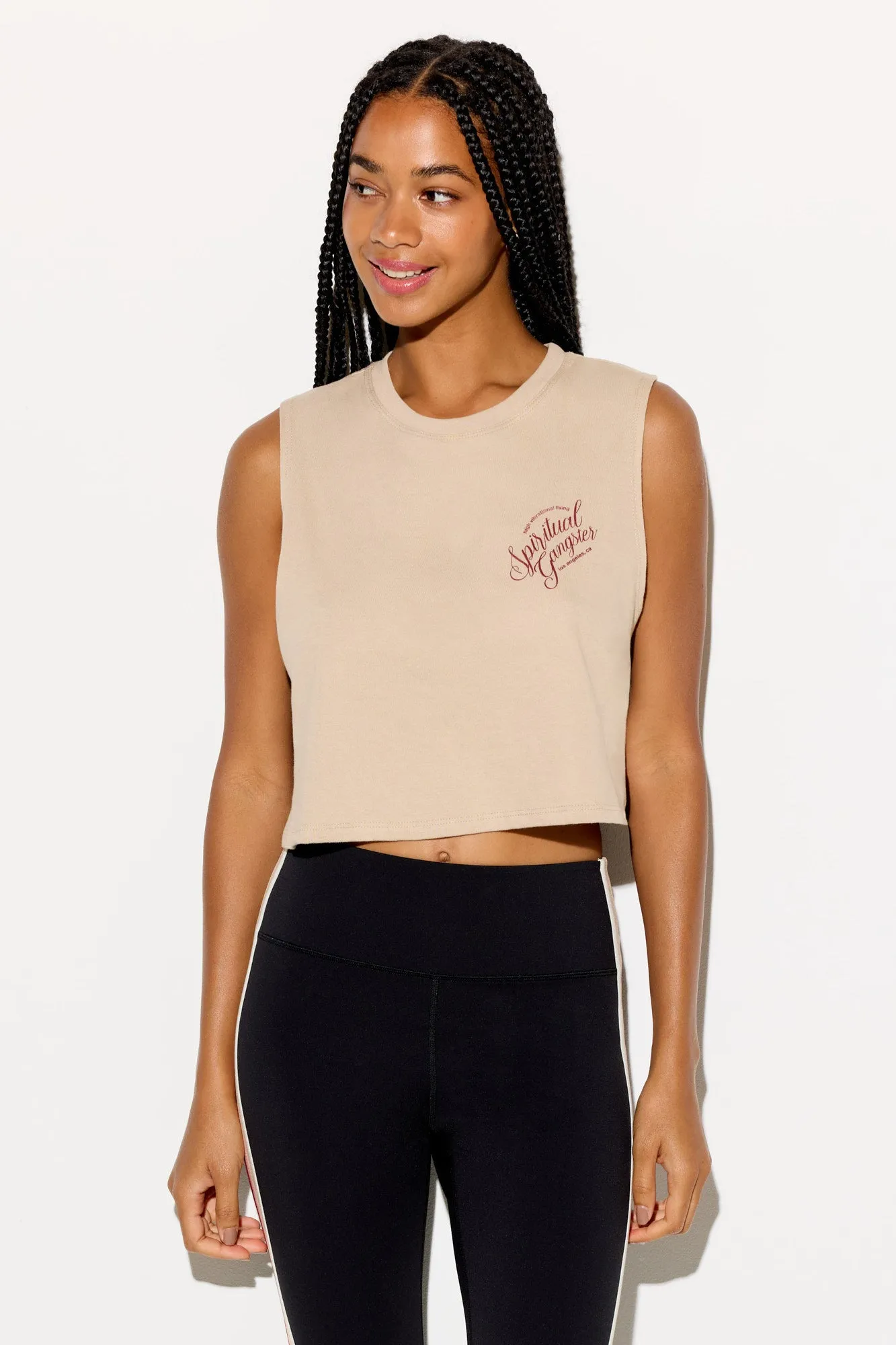 Sg Living Spirit Crop Tank sold by Spiritual Gangster product image thumbnail 2