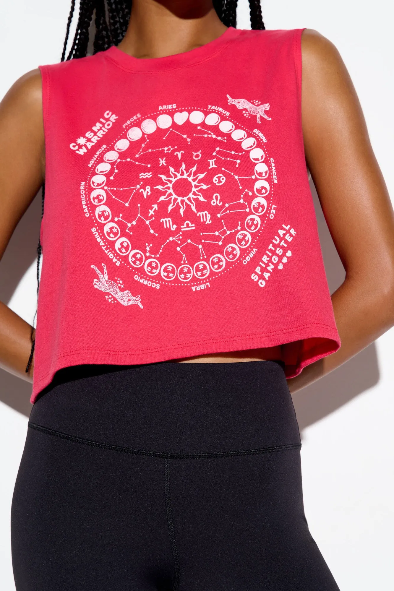 Zodiac Energy Spirit Crop Tank sold by Spiritual Gangster product image thumbnail 4
