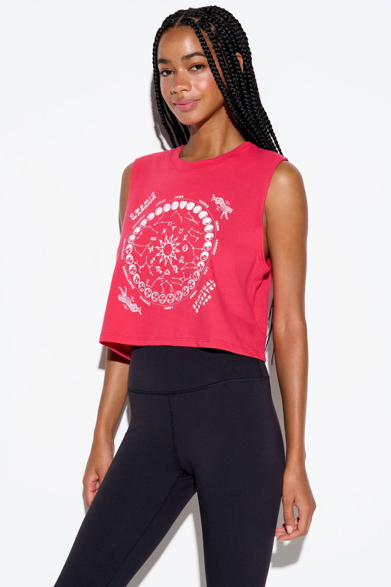 Zodiac Energy Spirit Crop Tank sold by Spiritual Gangster product image thumbnail 3
