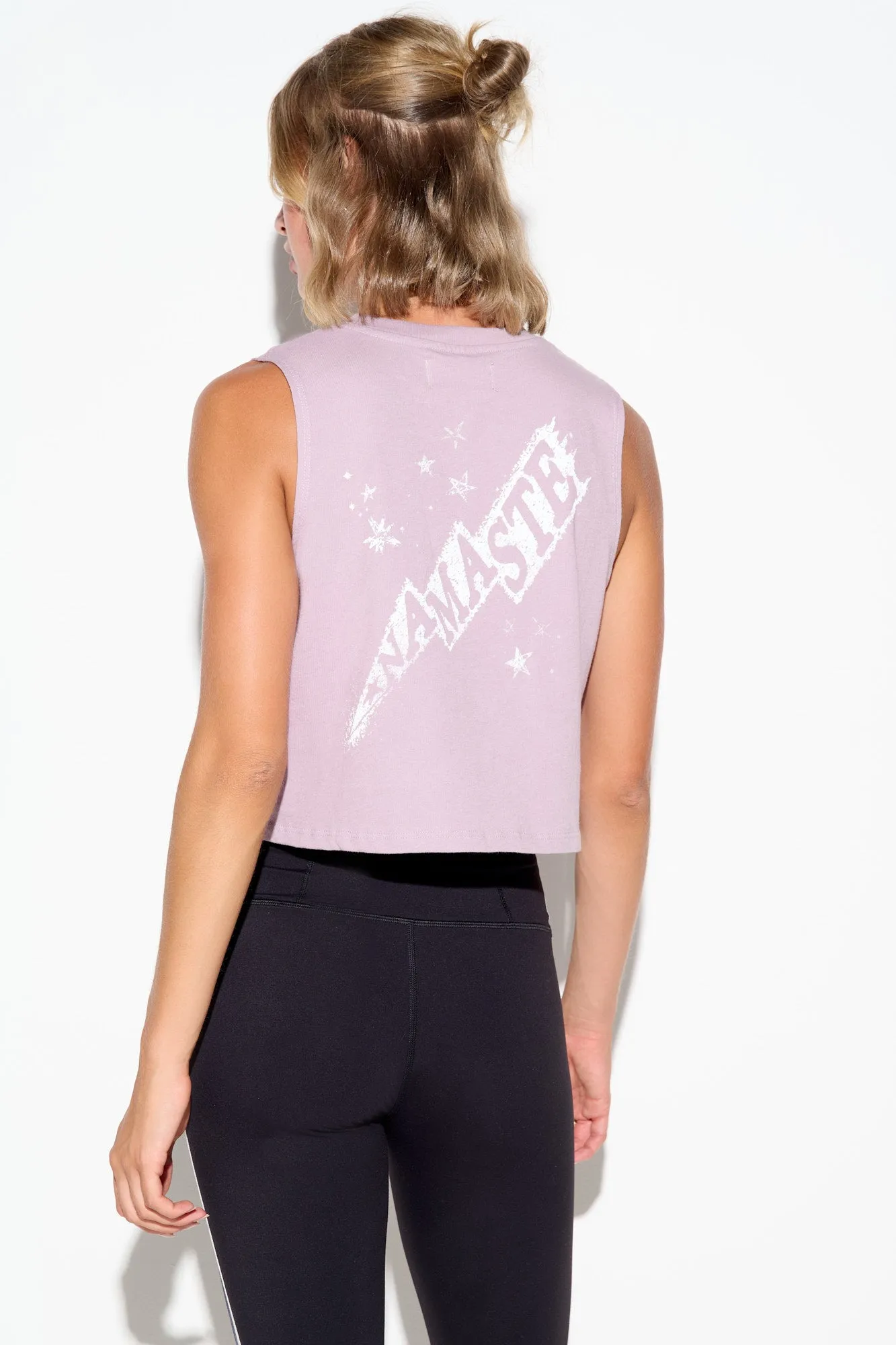 Namaste Bolt Spirit Crop Tank sold by Spiritual Gangster