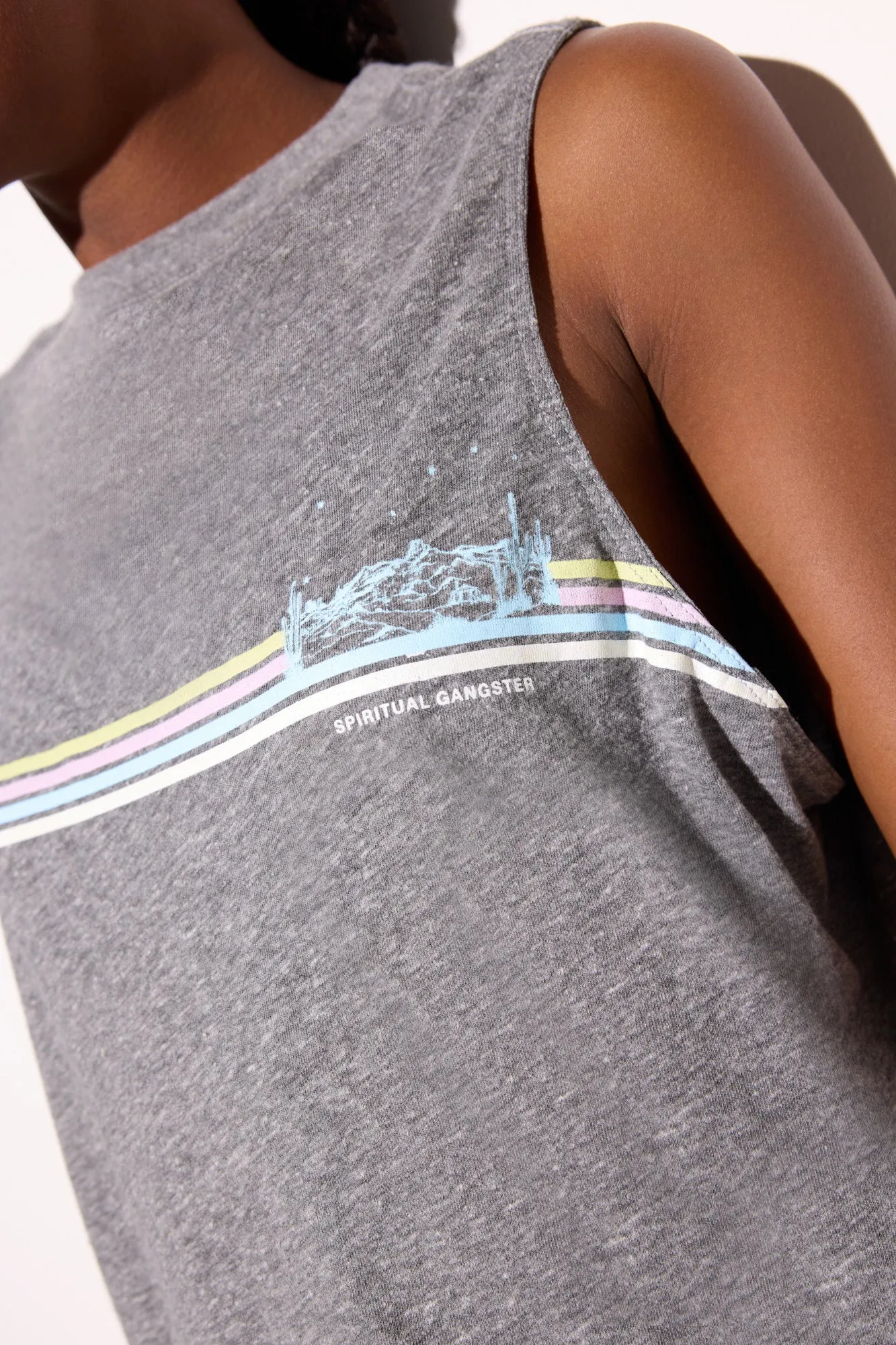 Desert Stripe Spirit Crop Tank sold by Spiritual Gangster product image thumbnail 4