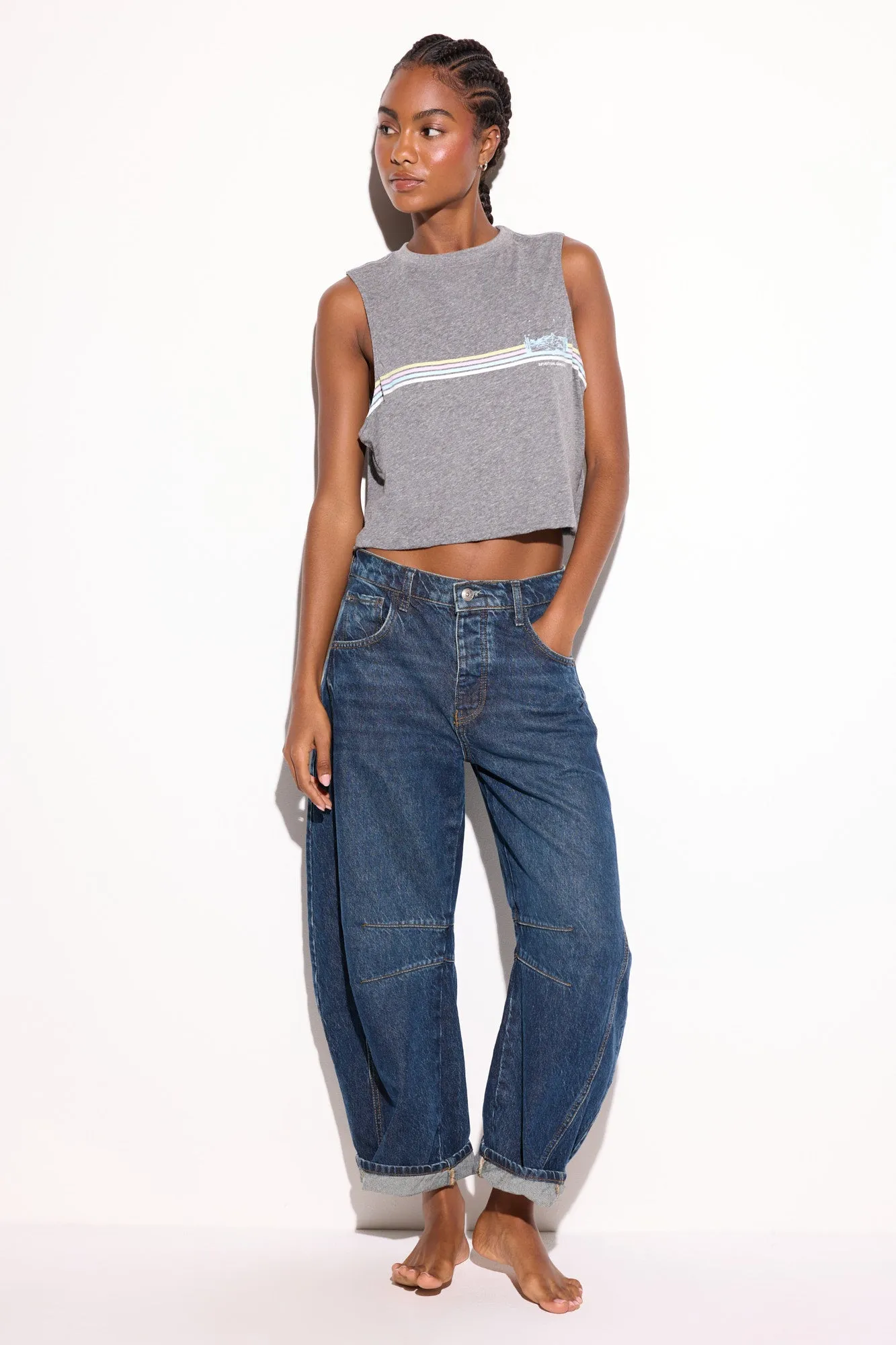 Desert Stripe Spirit Crop Tank sold by Spiritual Gangster product image thumbnail 5
