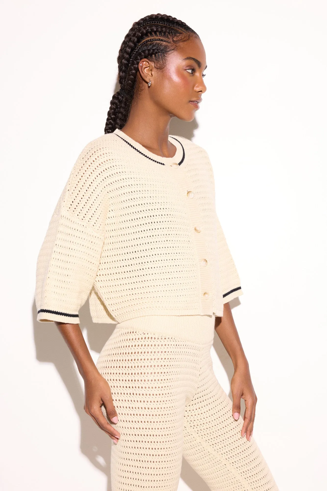 Daphnie S/S Crochet Cardigan sold by Spiritual Gangster product image thumbnail 3