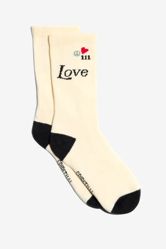 Power Of Love Crew Sock made by Spiritual Gangster