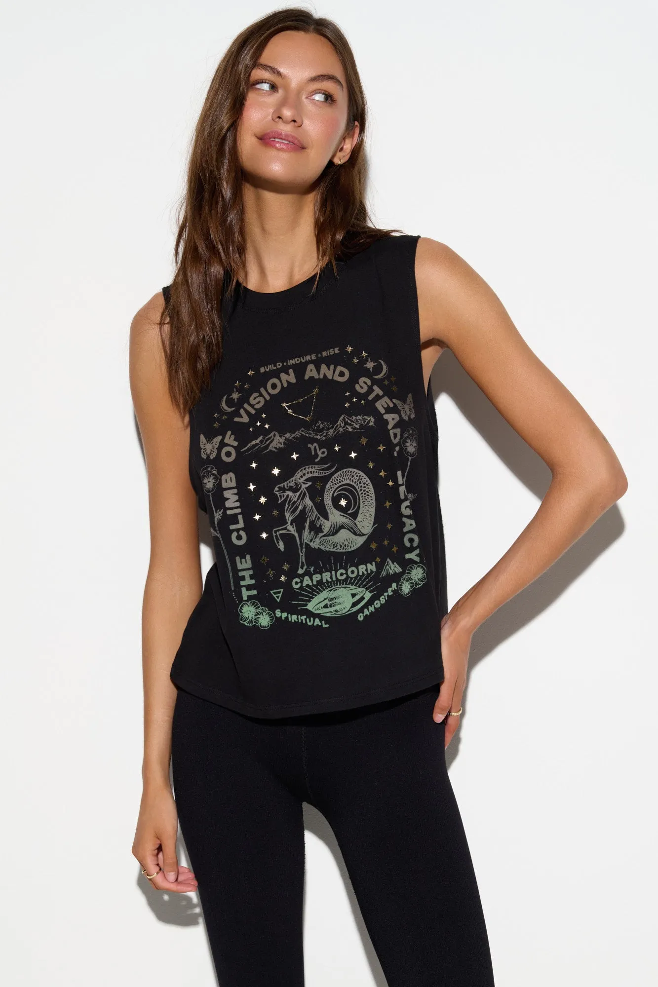 Capricorn Vibe Tank sold by Spiritual Gangster