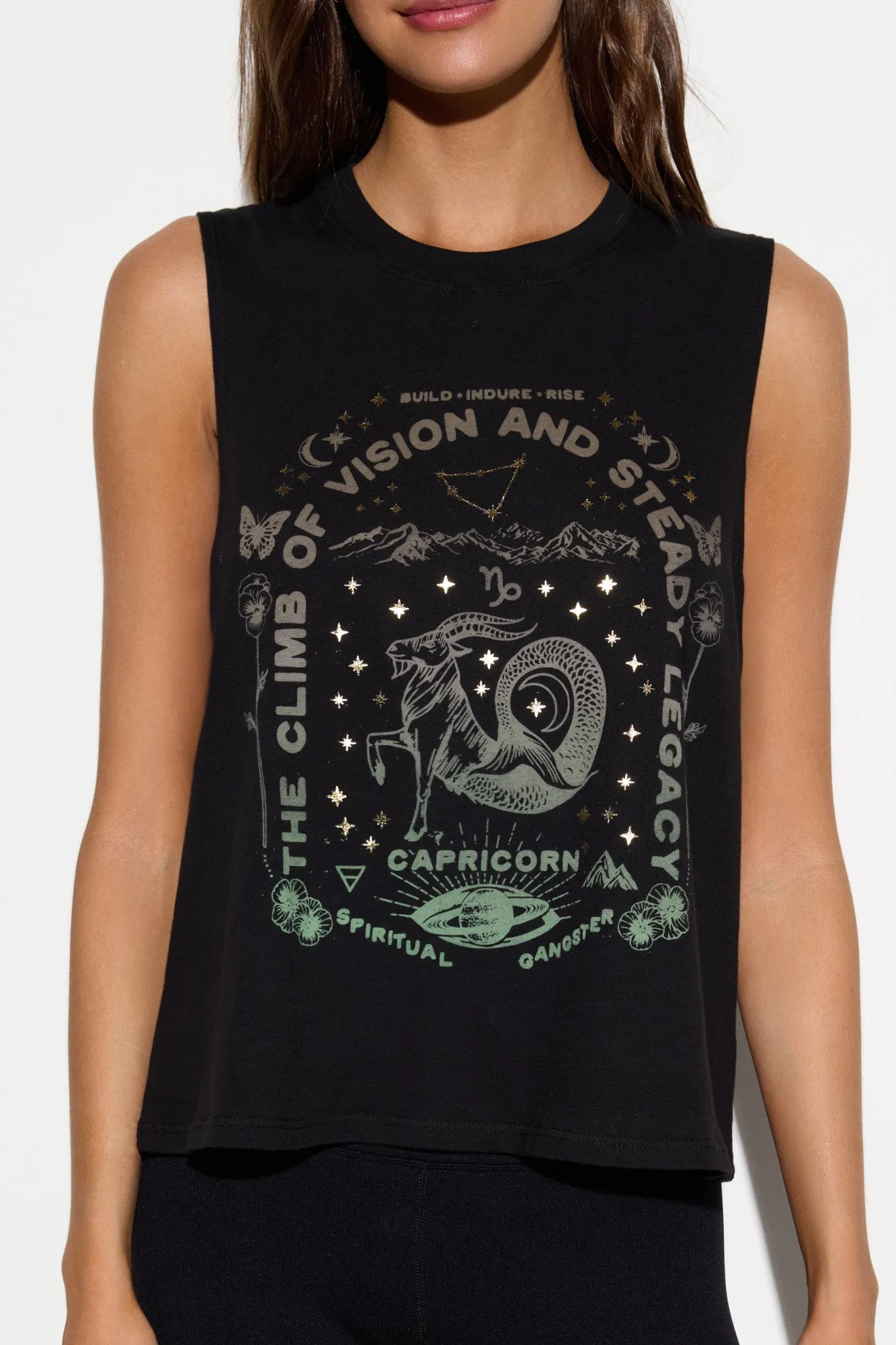 Capricorn Vibe Tank sold by Spiritual Gangster product image thumbnail 4