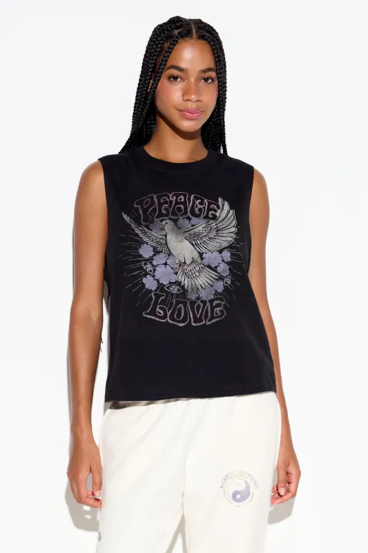 Peace Love Vibe Tank made by Spiritual Gangster
