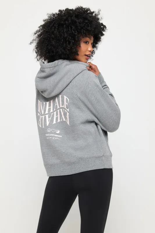 Inhale Exhale Everyday Zip Hoodie made by Spiritual Gangster