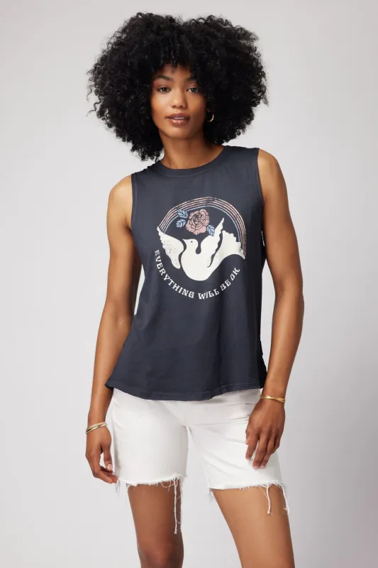 Dove Gigi Muscle Tank made by Spiritual Gangster