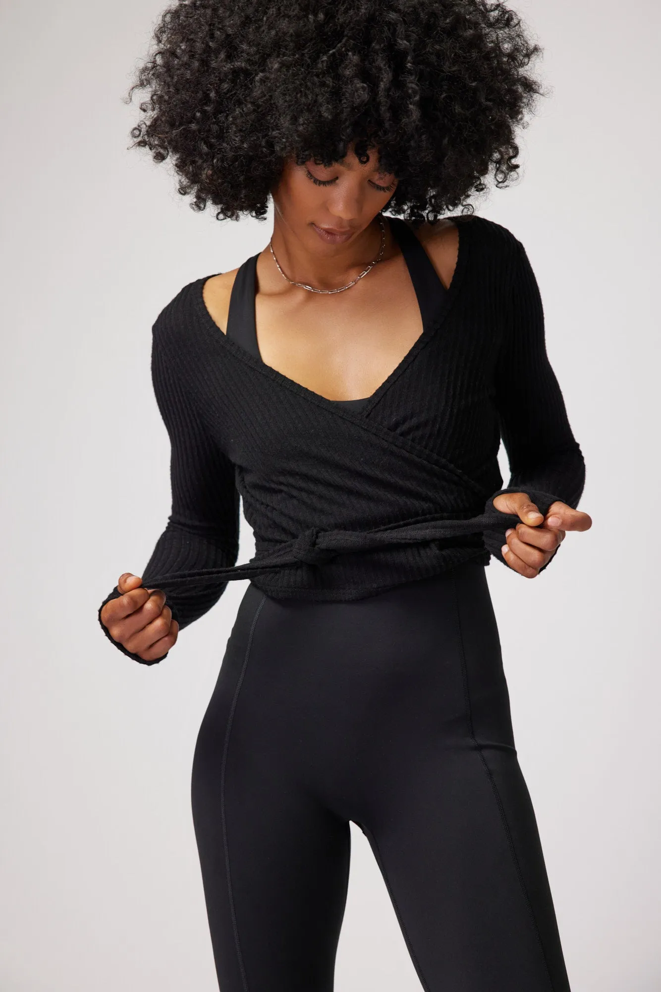 Harmony Rib Wrap Sweater sold by Spiritual Gangster product image thumbnail 4