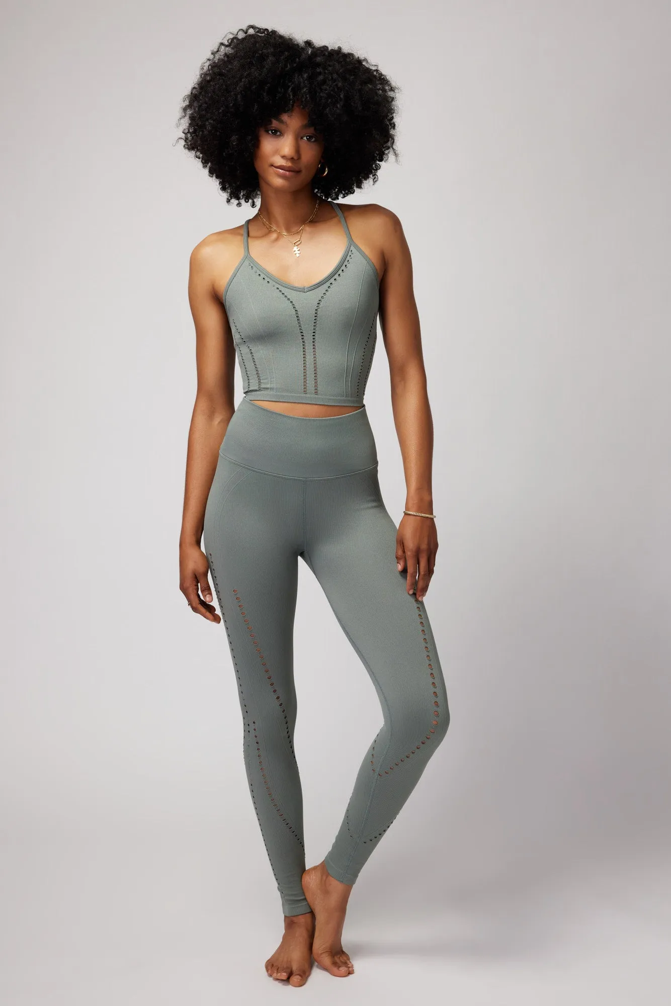 Thea Seamless Crop Tank sold by Spiritual Gangster product image thumbnail 4