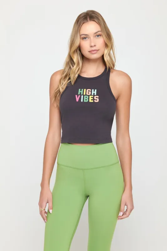 High Vibes Sienna Crop Tank made by Spiritual Gangster