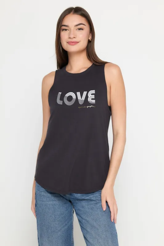 Love Lines Jade Muscle Tank made by Spiritual Gangster