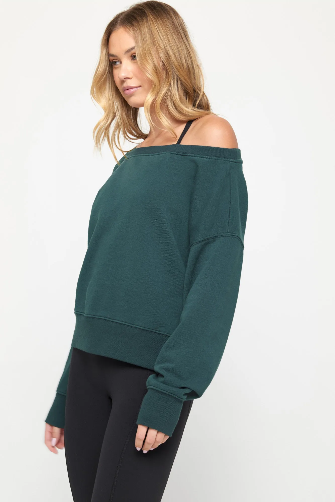 La Vida Off Shoulder Sweatshirt sold by Spiritual Gangster product image thumbnail 3