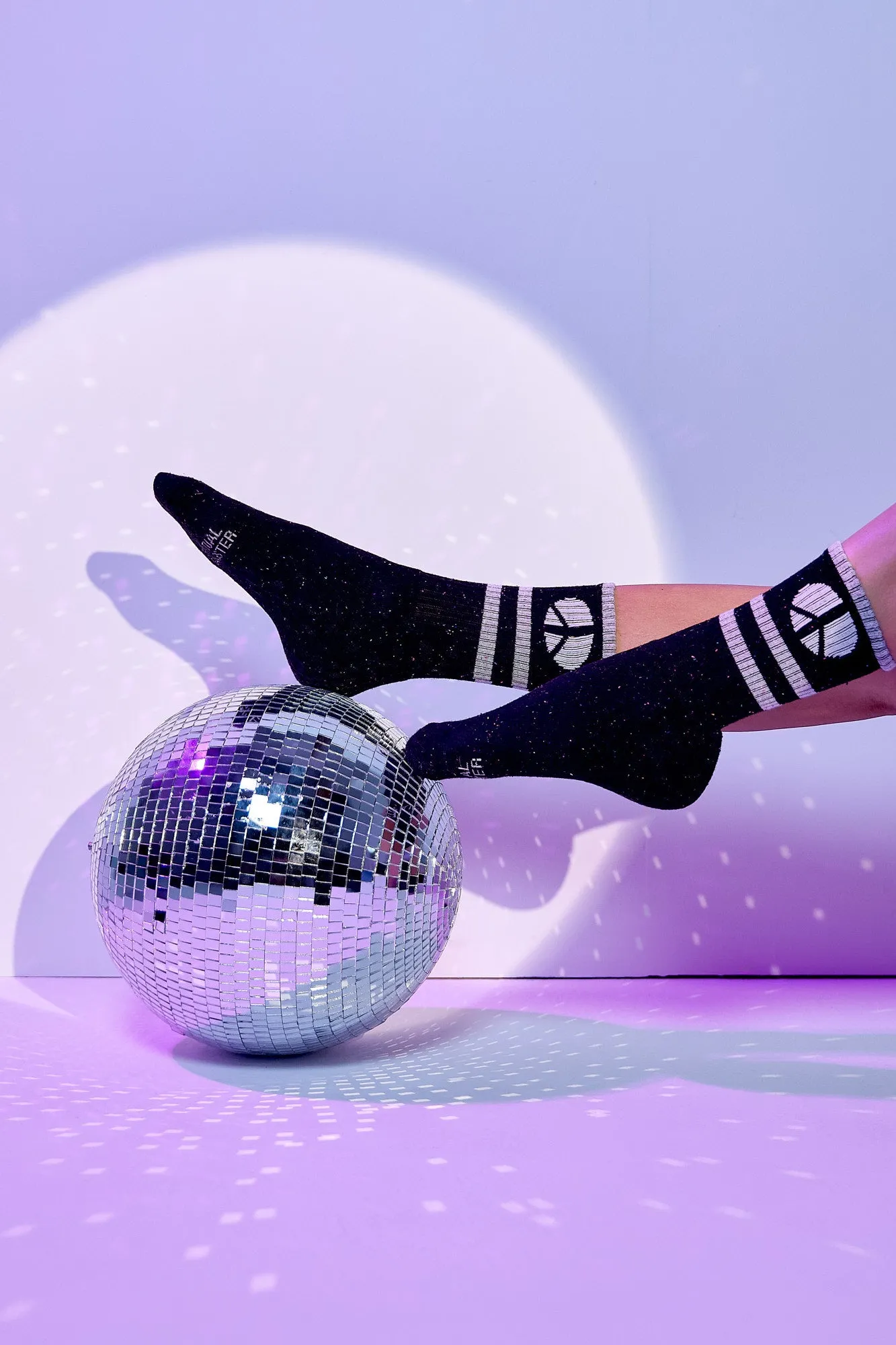 Peace Stripe Crew Sock sold by Spiritual Gangster product image thumbnail 2