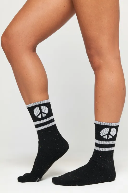 Peace Stripe Crew Sock sold by Spiritual Gangster