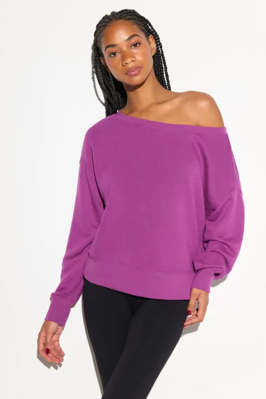 La Vida Off Shoulder Sweatshirt made by Spiritual Gangster