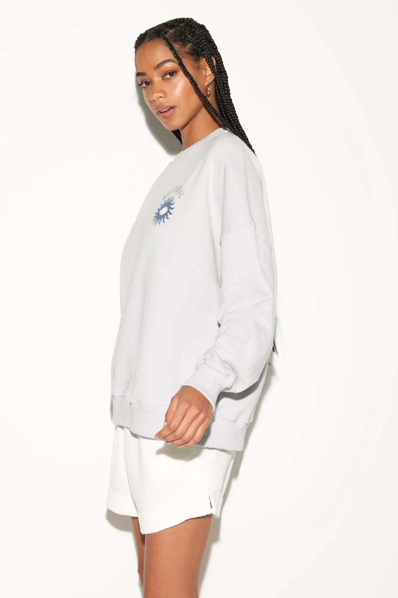 Grateful Eye Boyfriend Sweatshirt sold by Spiritual Gangster product image thumbnail 3