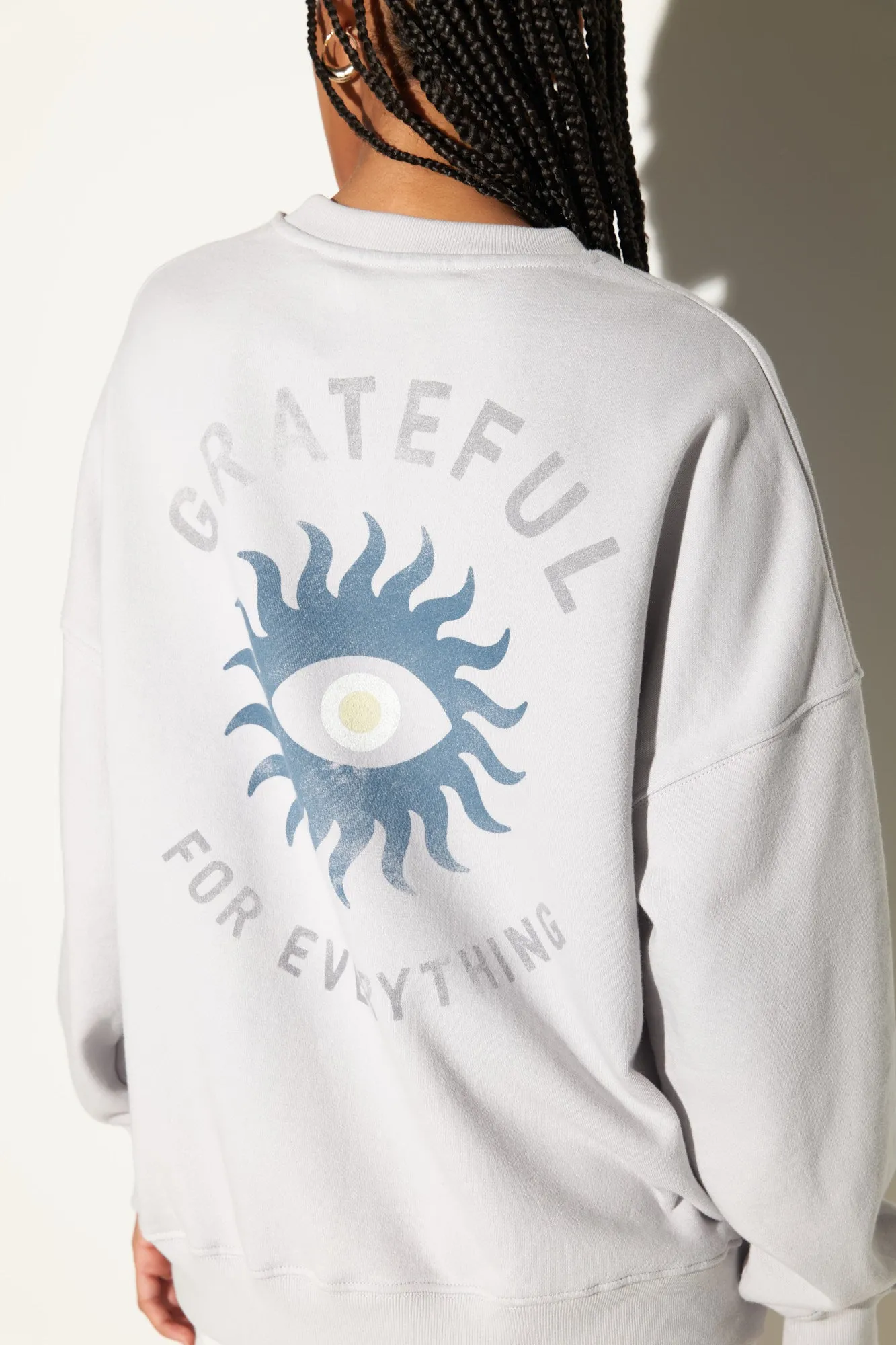 Grateful Eye Boyfriend Sweatshirt sold by Spiritual Gangster product image thumbnail 5