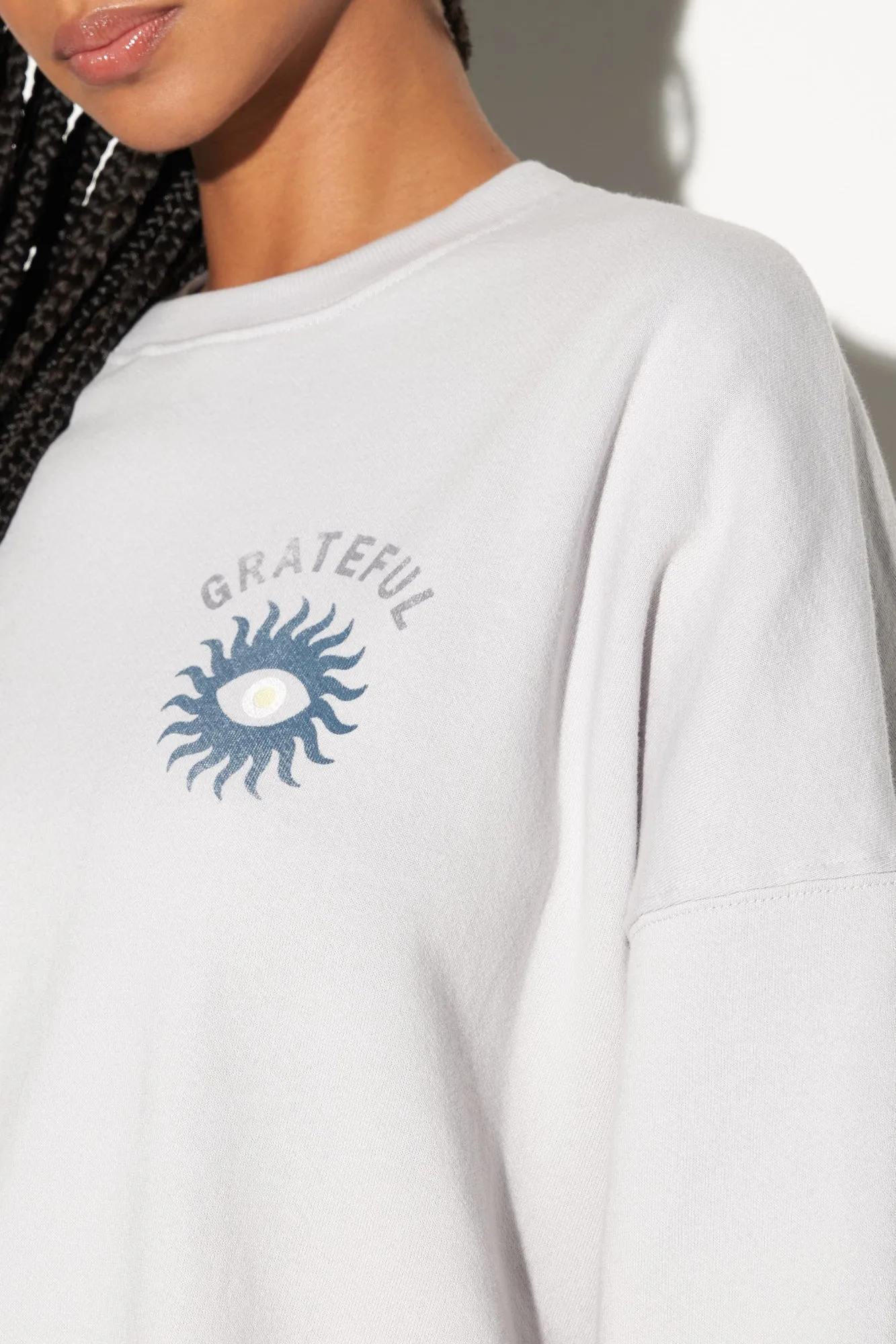 Grateful Eye Boyfriend Sweatshirt sold by Spiritual Gangster product image thumbnail 4
