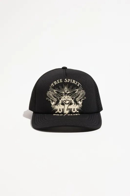 Free Spirit Trucker Hat made by Spiritual Gangster