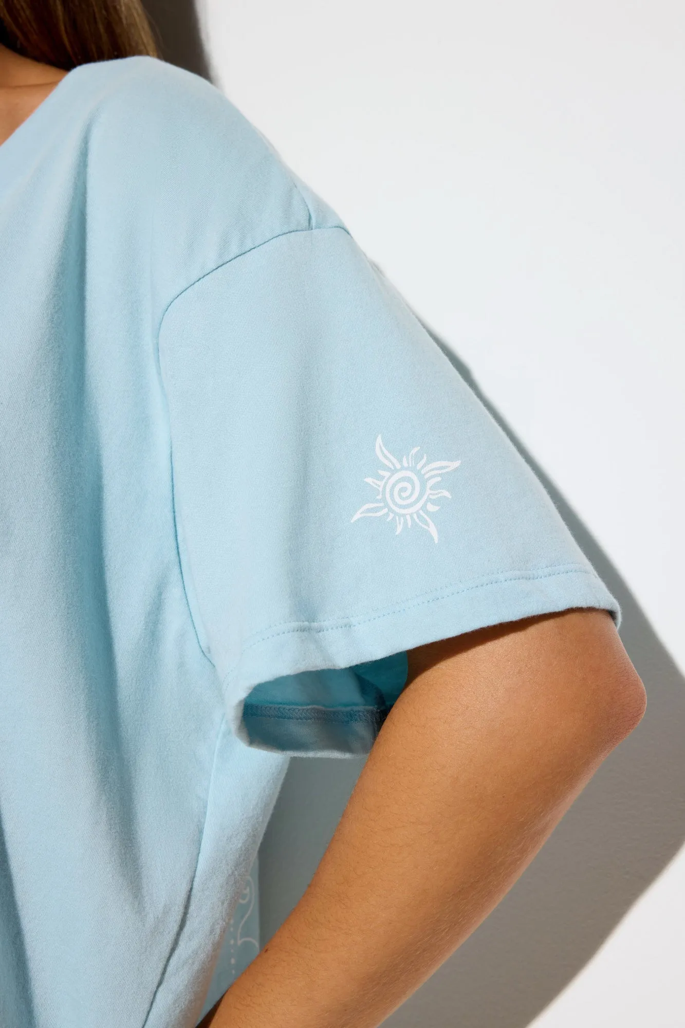 Feliz Short Sleeve V-Neck Tee sold by Spiritual Gangster product image thumbnail 5