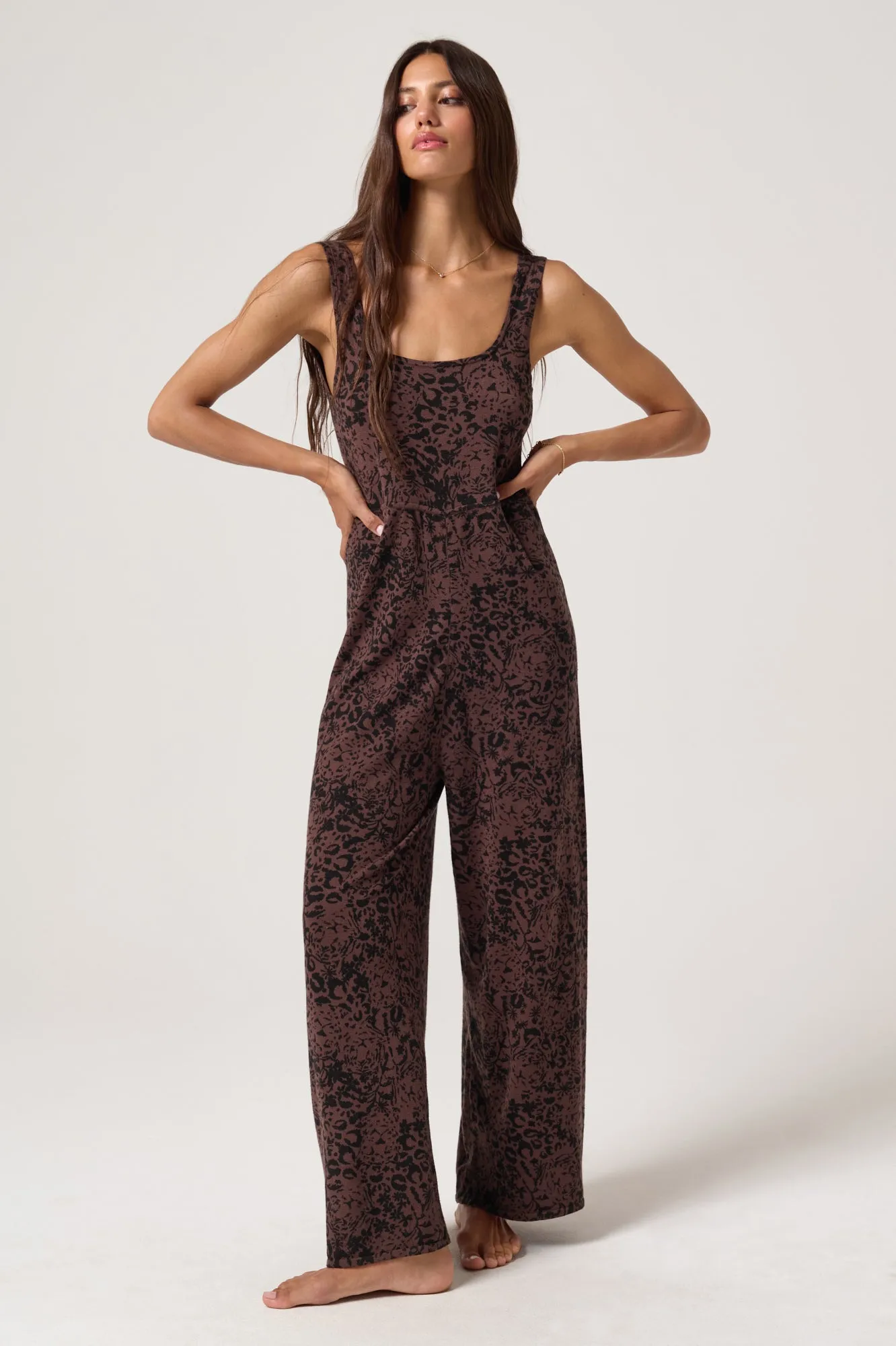 LuxeKnit Leopard Boho Jumpsuit sold by Spiritual Gangster