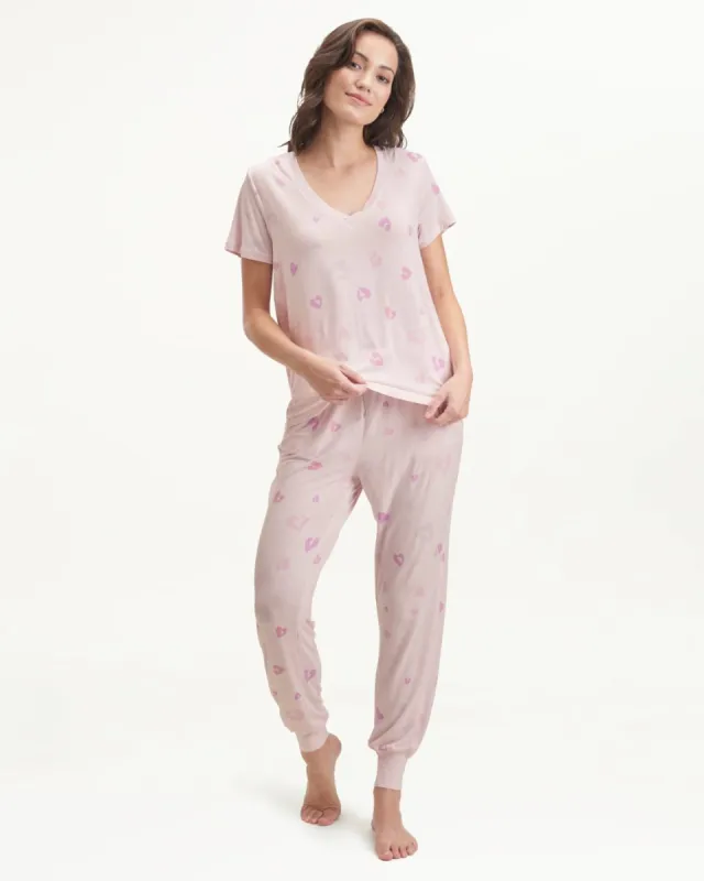 Stay Home V-Neck Jogger Set sold by Splendid