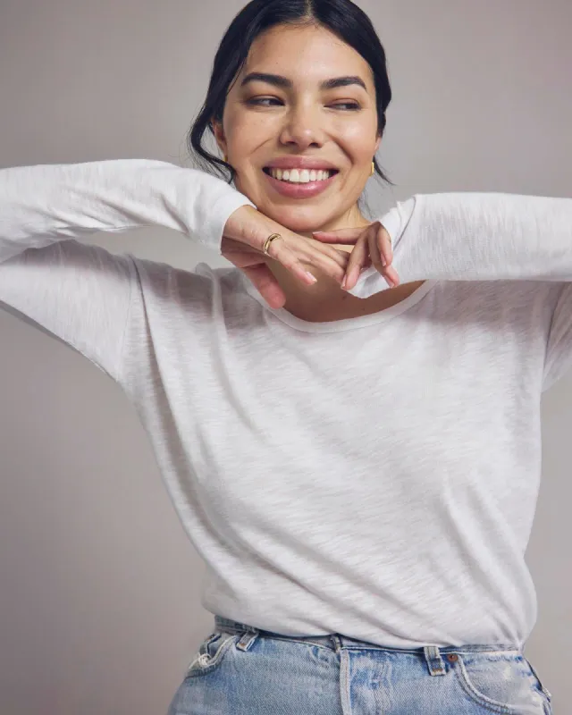 Zander Slub Long Sleeve Tee sold by Splendid