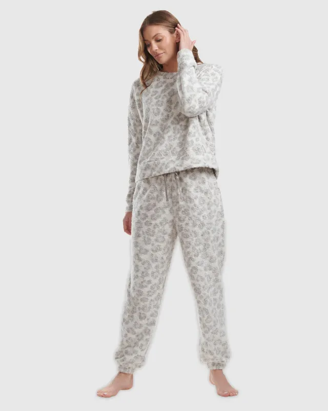 Grey Leopard Cozy Sweater PJ Set sold by Splendid