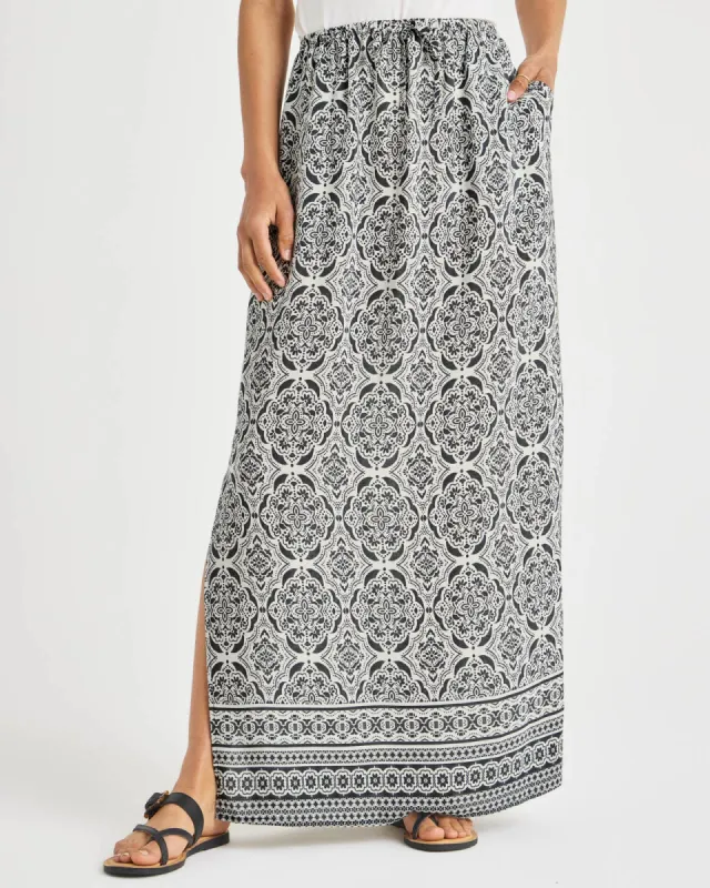 Printed Alessandra Silk Maxi Skirt sold by Splendid