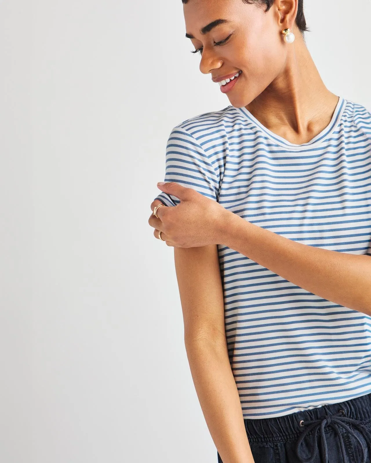 Lulu Stripe Crew Neck Tee sold by Splendid product image thumbnail 3