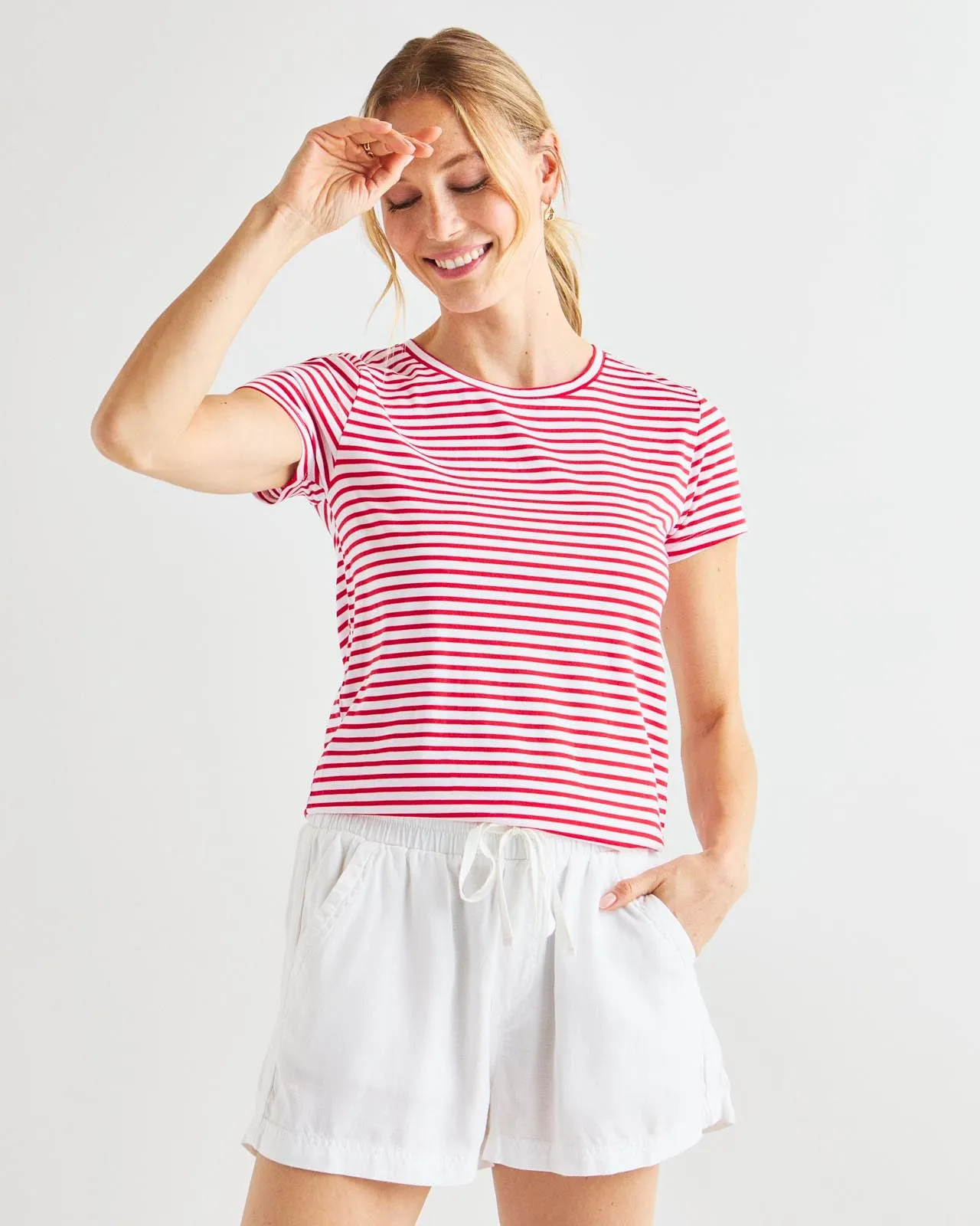 Lulu Stripe Crew Neck Tee sold by Splendid product image thumbnail 2