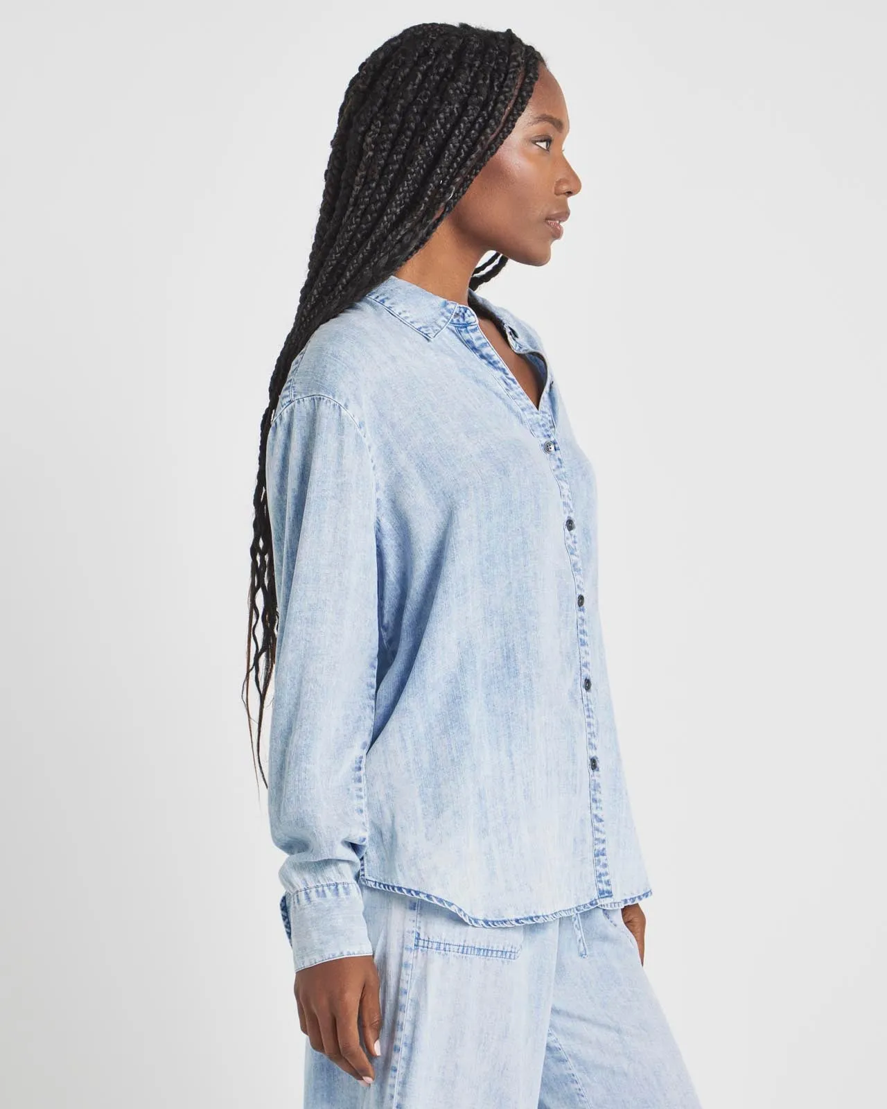 Bleached Indigo Button Down sold by Splendid product image thumbnail 3