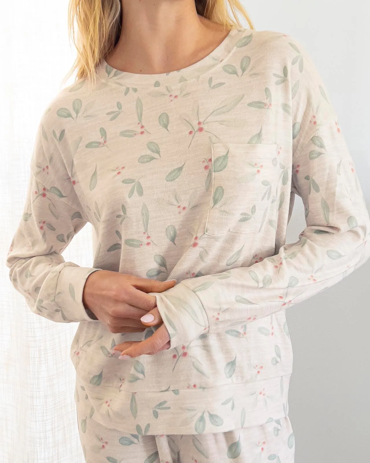 Marna Jersey Holly Berry PJ Set sold by Splendid product image thumbnail 3