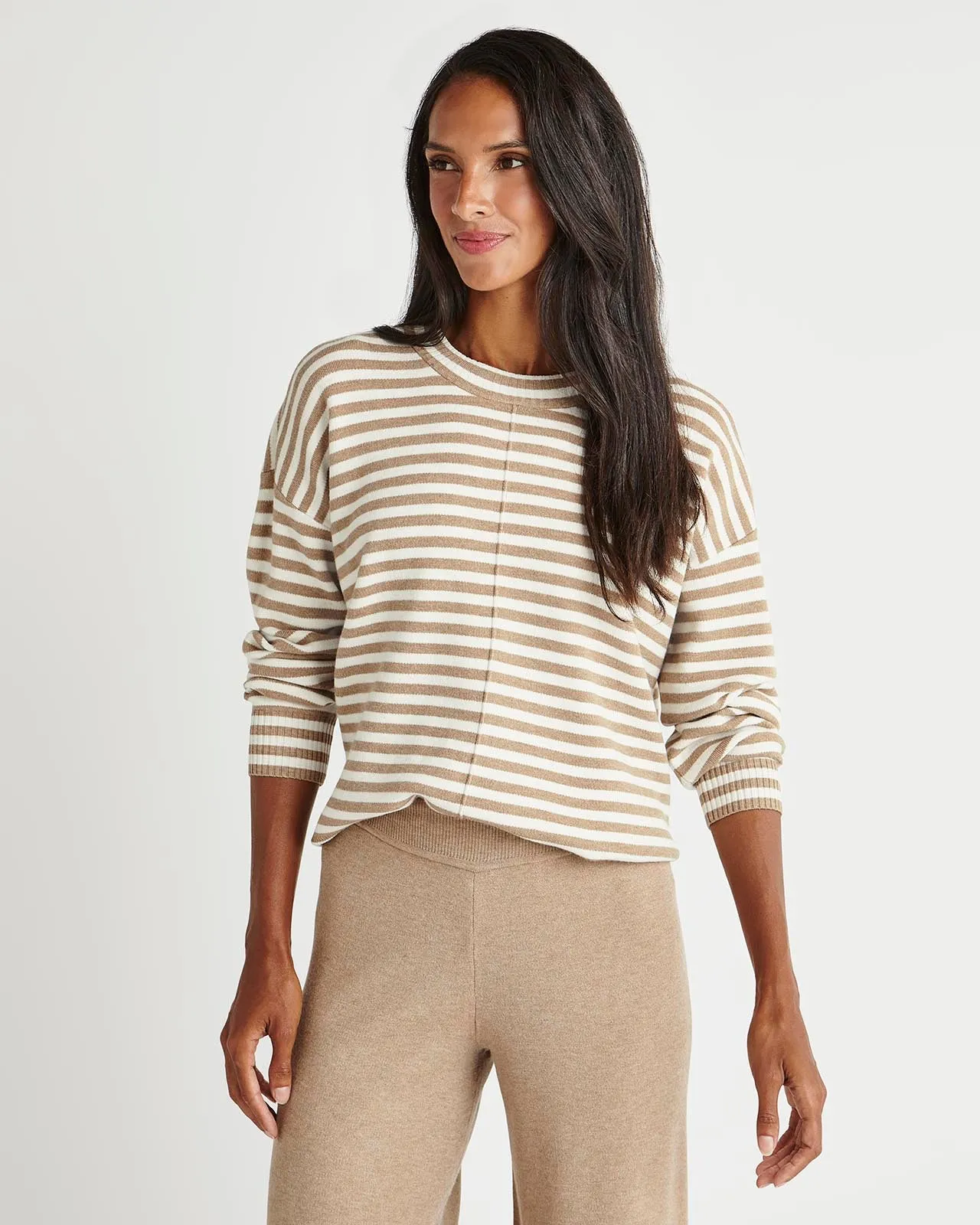 Splendid x Cella Jane Striped Front Seam Sweater sold by Splendid product image thumbnail 4