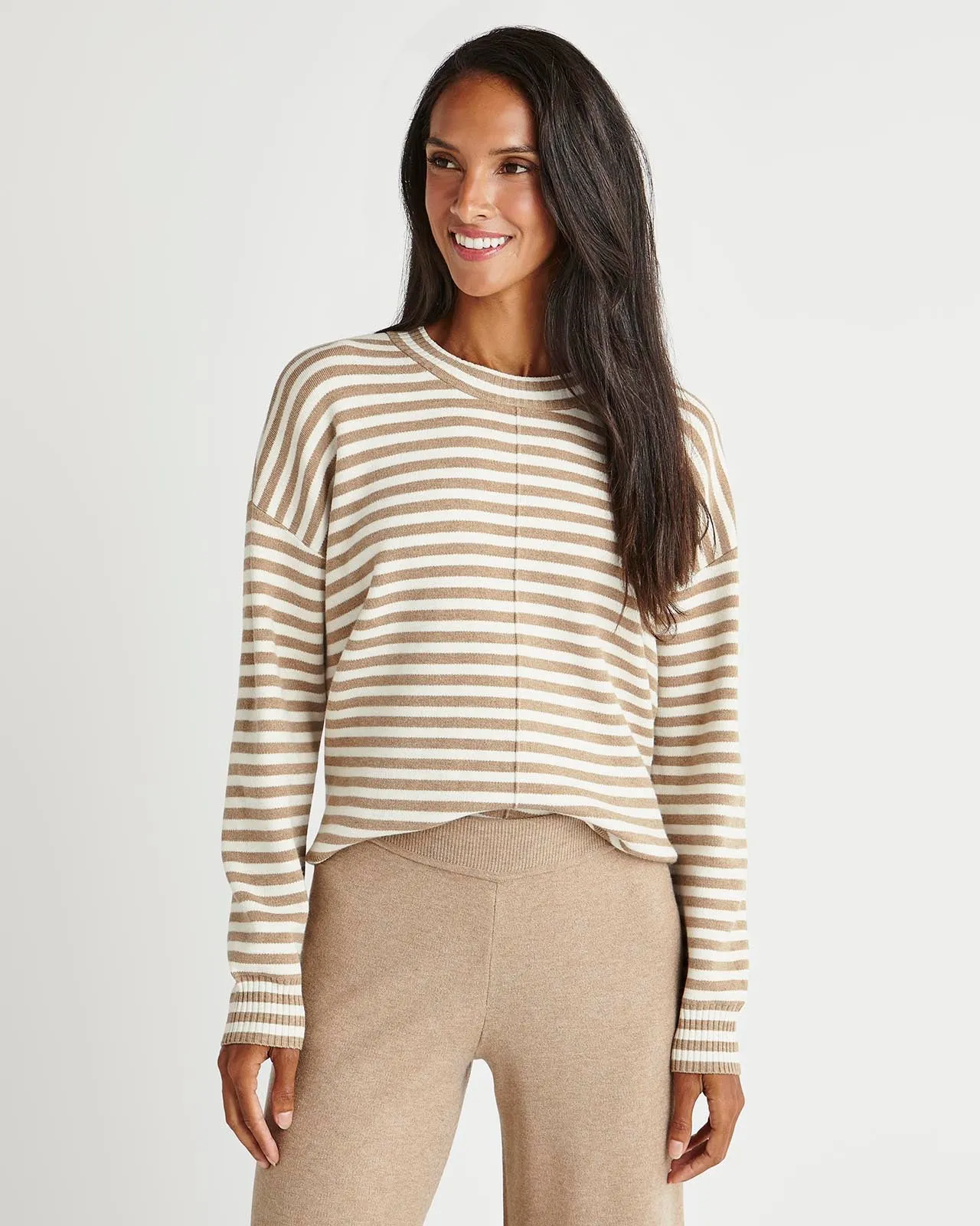Splendid x Cella Jane Striped Front Seam Sweater sold by Splendid product image thumbnail 3