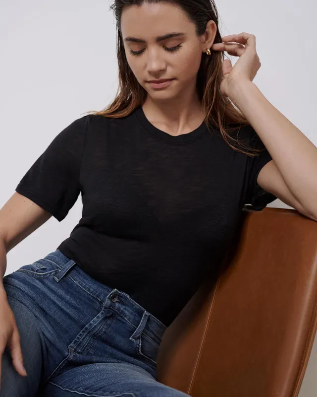 Zoe Slub Crew Neck Tee sold by Splendid