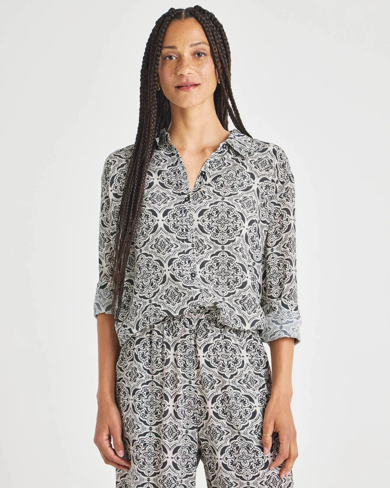 Printed Alessandra Silk Shirt sold by Splendid product image thumbnail 2