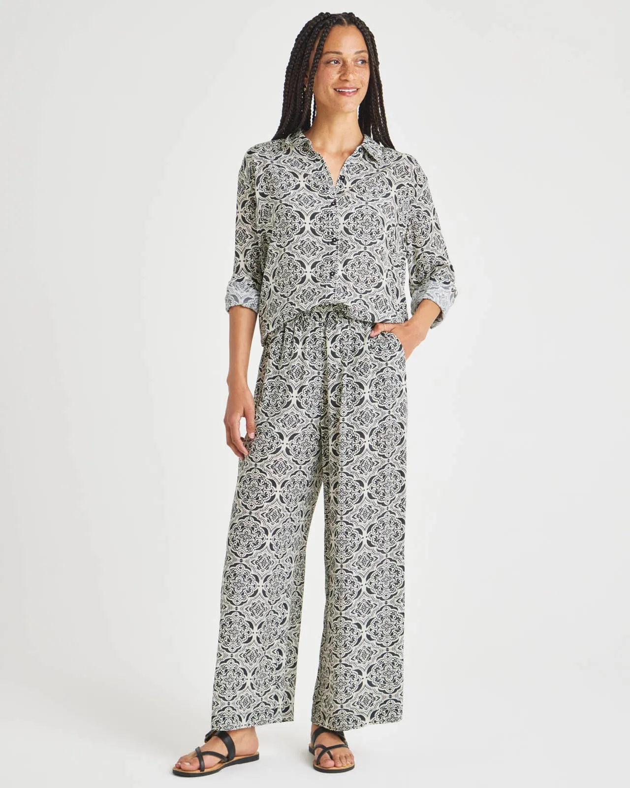 Printed Alessandra Silk Shirt sold by Splendid product image thumbnail 3