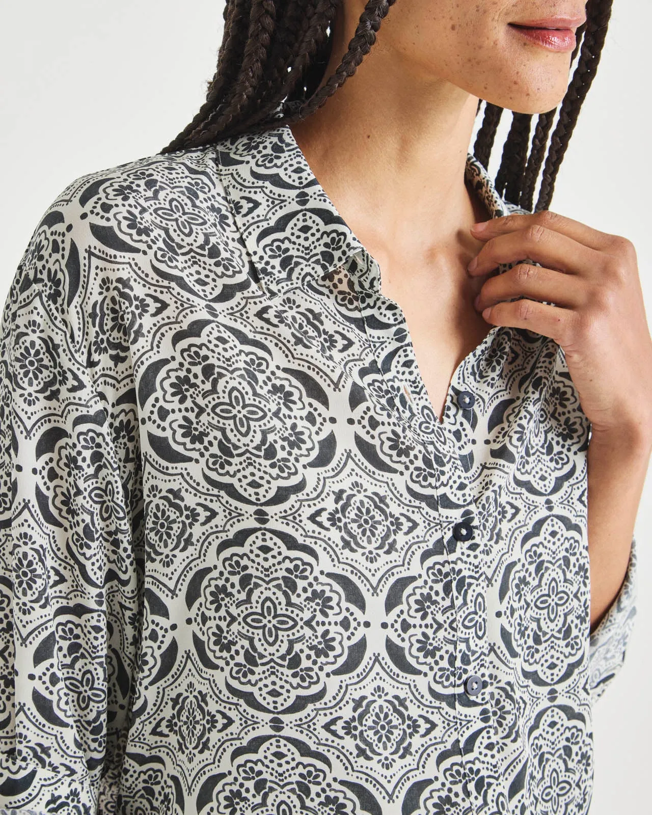 Printed Alessandra Silk Shirt sold by Splendid product image thumbnail 4