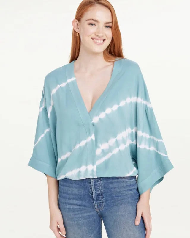 Meadow Short Sleeve Surplice Top sold by Splendid