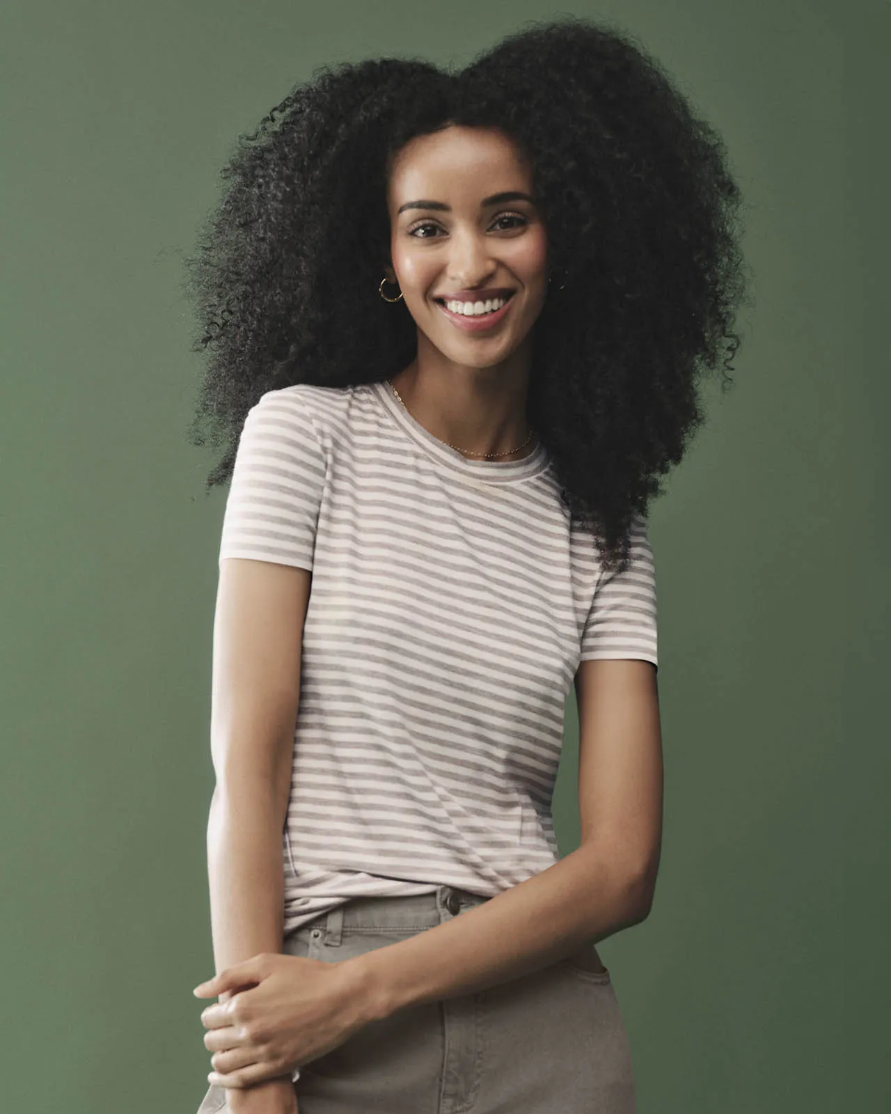 Striped Bamboo Short Sleeve Tee sold by Splendid