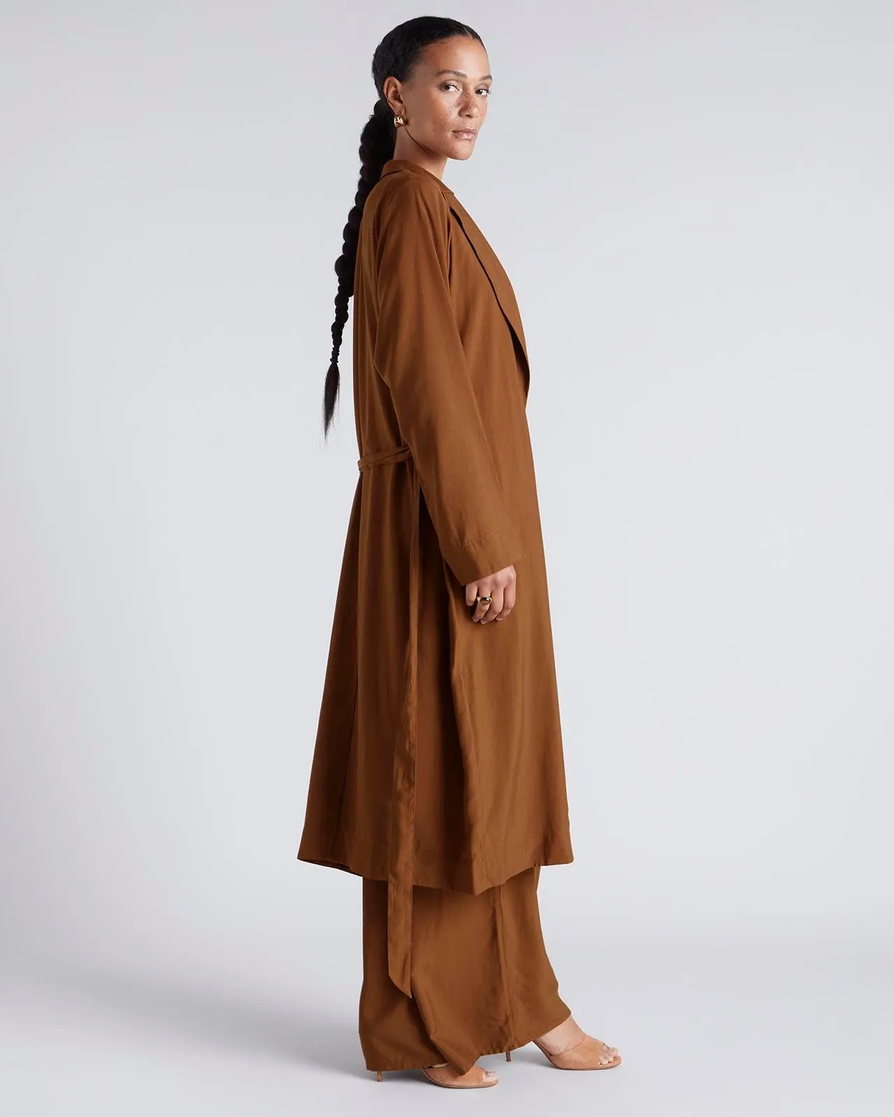 Kate Young x Splendid Cupro Wrap Coat sold by Splendid product image thumbnail 4