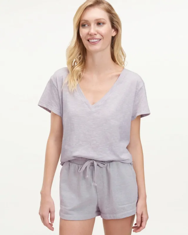 Botanical Dyed V-Neck Short Sleeve Tee sold by Splendid