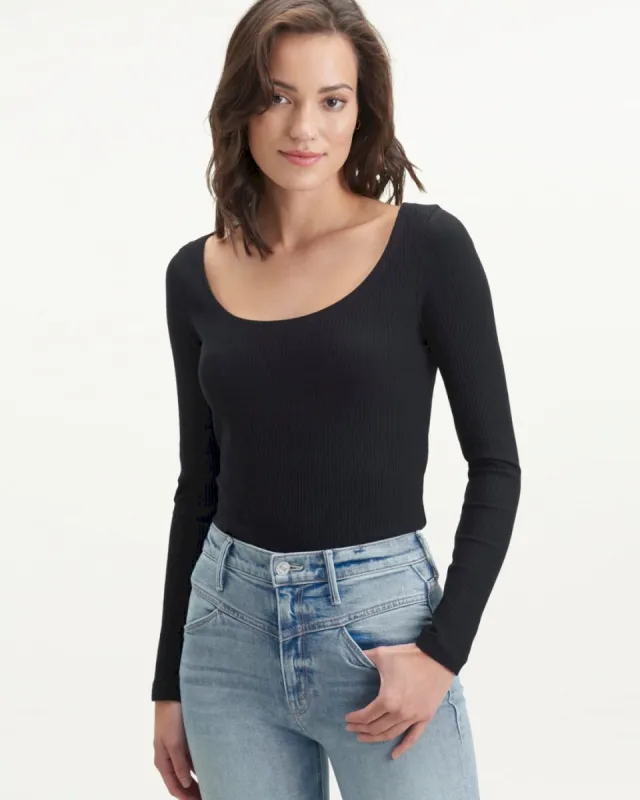 Rib Long Sleeve Layering Tee sold by Splendid