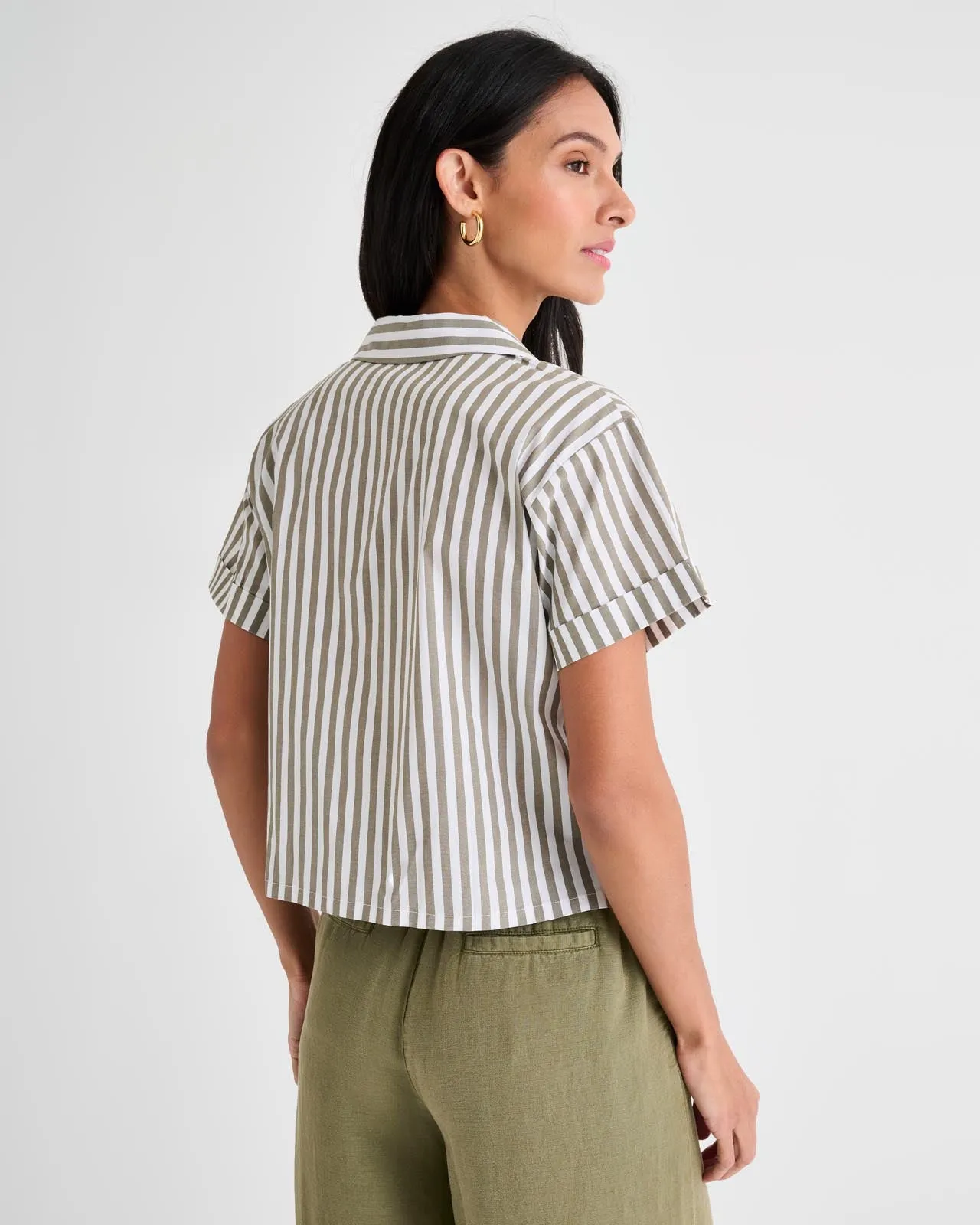 Splendid x Rachelove Short Sleeve Stripe Button Down sold by Splendid product image thumbnail 5