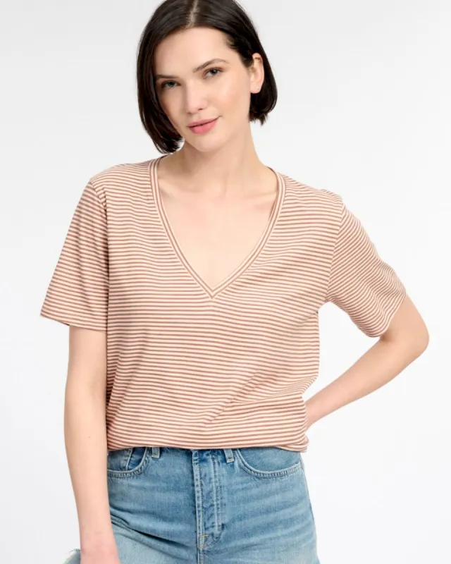 Striped Skyla V-Neck Tee sold by Splendid