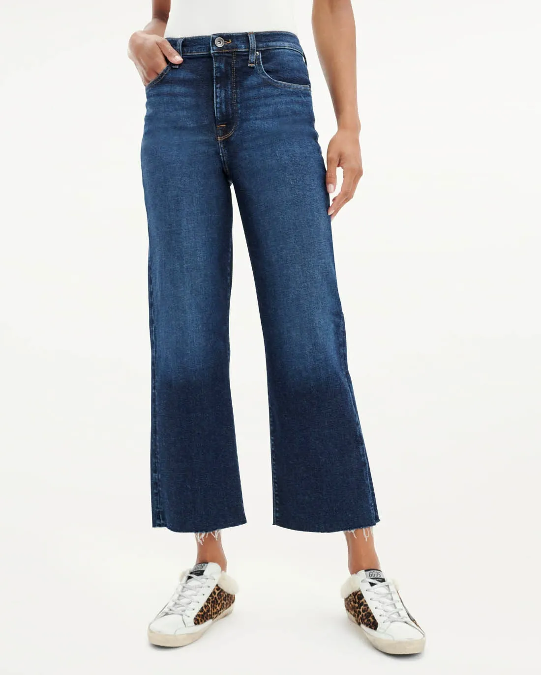 High Waist Crop Wide Leg Jeans sold by Splendid